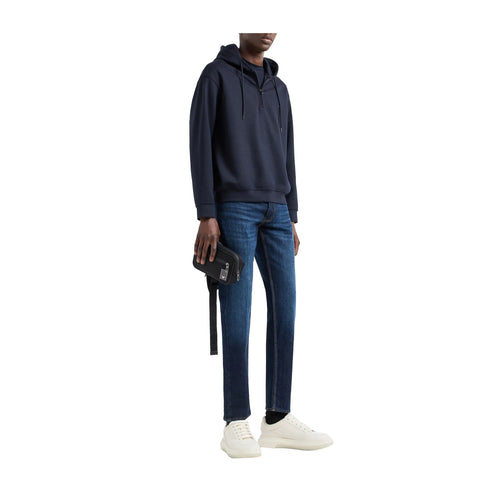 Emporio Armani Jeans Jeans Uomo Slim Fit effetto dirty Denim scuro - Francavilla Moda